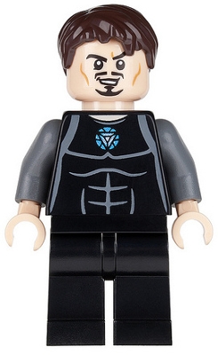 Tony Stark in Black Shirt with Chest Arc Reactor