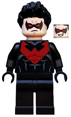 Nightwing with Dark Red Eyes and Dark Red Chest Symbol