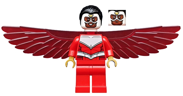 Falcon in Red and White Outfit