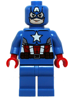 Captain America in Blue Suit and Plain Blue Legs