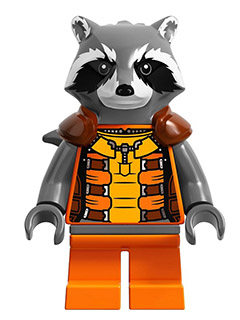 Rocket Raccoon in Orange Outfit