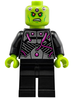 Brainiac in Black Outfit with Magenta Wires