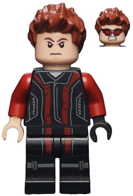 Hawkeye in Black and Dark Red Outfit