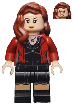 Scarlet Witch with Dark Red Jacket over Black Dress