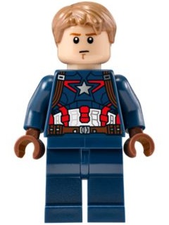 Captain America with Hair and Dark Orange Eyebrows