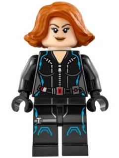 Black Widow, Black Jumpsuit, Dark Azure Highlights