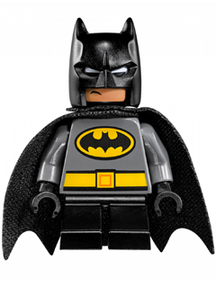 Batman, Dark Bluish Gray Suit, Black Cape and Cowl, Short Legs