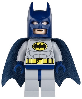Batman - Light Bluish Gray Suit with Yellow Belt and Crest, Dark Blue Mask and Cape &#40;Type 1 Cowl&#41;