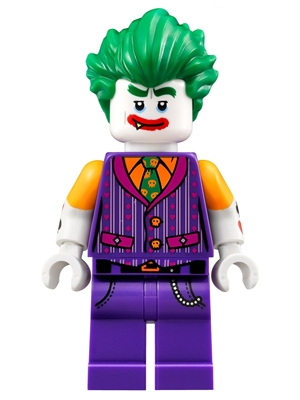 The Joker with Dark Purple Vest and Bright Light Orange Shirt