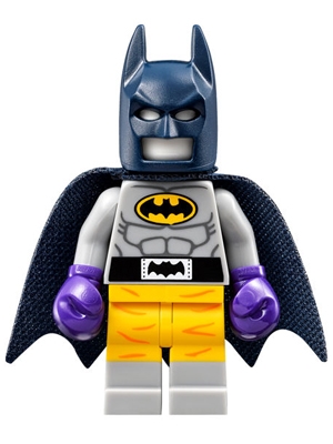 Batman, Light Bluish Gray Suit, Dark Blue Cape and Cowl, Boxing Outfit