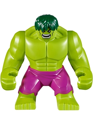 Hulk (Big Fig), Dark Green Hair, Magenta Pants