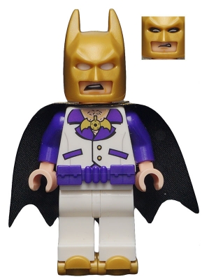 Batman, White Suit, Gold Cape and Cowl (Roller Disco Batman)