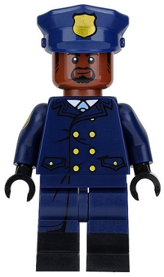 GCPD Officer in Dark Blue Police Hat with Gold Badge