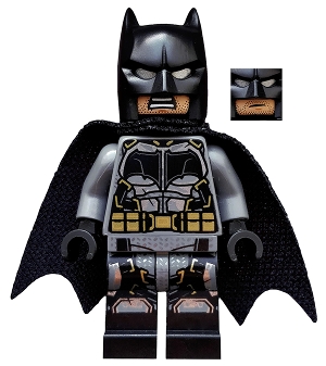 Batman, Dark Bluish Gray Suit, Black Cape and Cowl (Tactical Suit)
