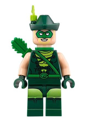 Green Arrow with Dark Green Hat with Lime Feather