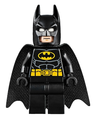 Batman, Black Suit, Black Cape and Cowl, Yellow Batman Logo, White Headband (37157 Cape)