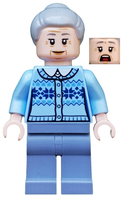 Aunt May in Bright Light Blue Sweater