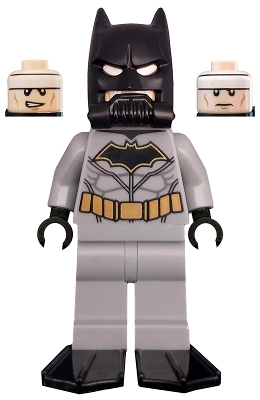 Batman, Light Bluish Gray Suit, Black Cowl, Breathing Apparatus