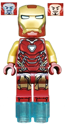 Iron Man Mark 85 Armor, Pearl Gold Arms, Angular Helmet