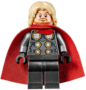 Thor with Printed Cape Front and Pearl Dark Gray Legs