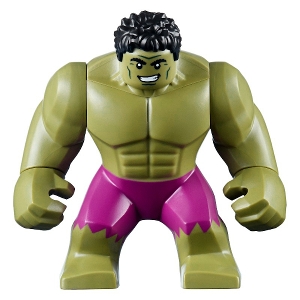 Hulk (Big Fig), Black Hair, Magenta Pants