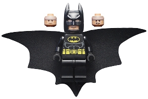 Batman, Black Suit, Black Cape and Cowl, Wide Cape