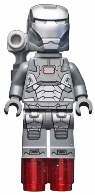 War Machine - Dark Bluish Gray and Silver Armor with Backpack
