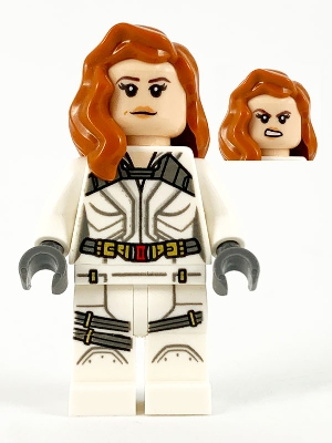 Black Widow, White Jumpsuit, Dark Bluish Gray Hands