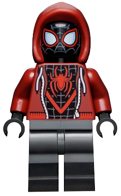 Spider-Man (Miles Morales), Dark Red Hoodie, Dual Molded Legs