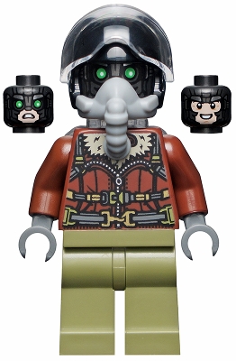 Vulture, Reddish Brown Jacket, Black Helmet