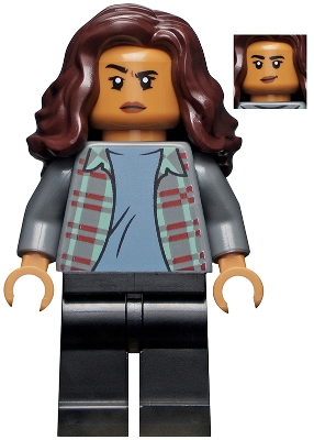 MJ, Dark Bluish Gray Plaid Shirt