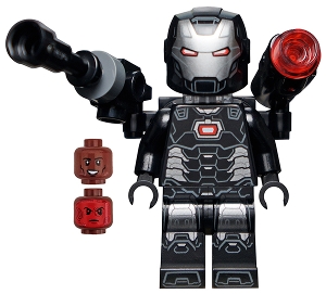 War Machine, Black Outfit with 2 Neck Brackets