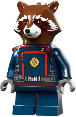 Rocket Raccoon, Dark Blue Outfit, Reddish Brown Fur