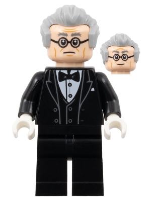 Alfred Pennyworth, Light Bluish Gray Hair, Glasses