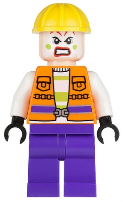 Joker&#39;s Goon - Construction Outfit, Orange Jacket, Yellow Helmet, Purple Legs