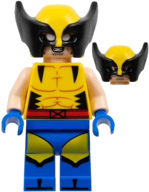 Wolverine, Mask, Yellow X-Men Suit, Plain Arms