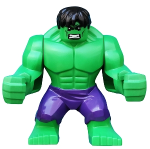 Hulk with Black Hair and Dark Purple Pants