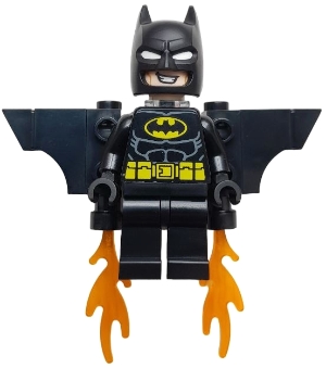 Batman, Black Suit, Black Cowl, Yellow Batman Logo, Neck Bracket