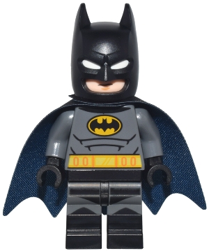 Batman, Dark Bluish Grey Suit, Black / Dark Blue Cape, Black Cowl