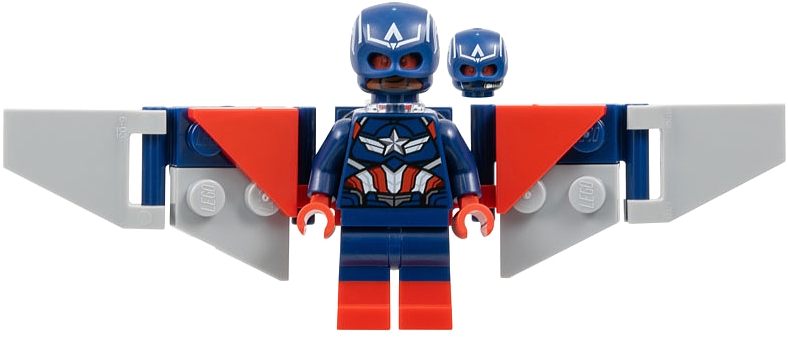 Captain America (Sam Wilson) - Dark Blue Suit, Red Boots, Backpack and Wings without Stickers