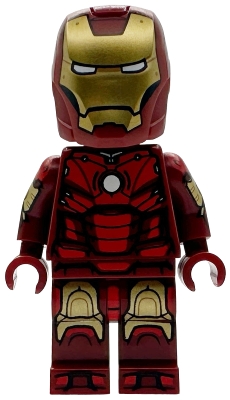 Iron Man, Pearl Gold Arms, Round Arc Reactor, Helmet and Visor