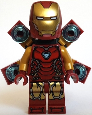 Iron Man Mark 85 Armor, Pearl Gold Arms, Angular Helmet, Neck bracket