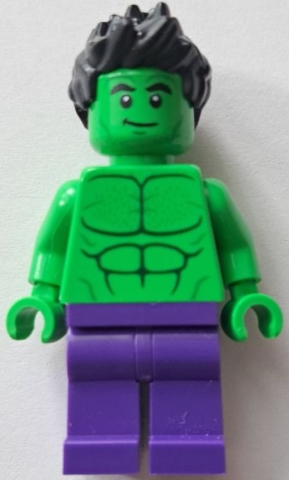 Hulk - Minifigure, Dark Purple Legs, Spiked Hair