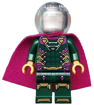 Mysterio - Magenta Trim, Flat Silver Head, Trans-Clear Helmet