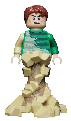 Sandman - Green Outfit, Tan Sand Form with Swirling Base