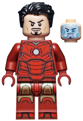 Iron Man Mark 3 Armor, Black Hair, Dark Red Arms