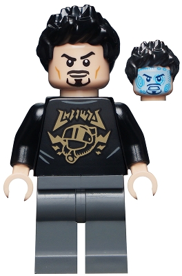 Tony Stark - Black Top with Gold Pattern