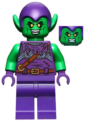 Green Goblin - Bright Green, Dark Purple Outfit, Plain Legs