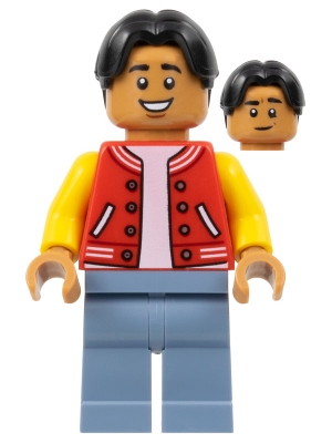 Ned Leeds - Red and Yellow Letter Jacket, Sand Blue Legs