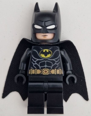 Batman - Black Suit, Gold Belt, Cowl with White Eyes, Neutral / Angry with Bared Teeth